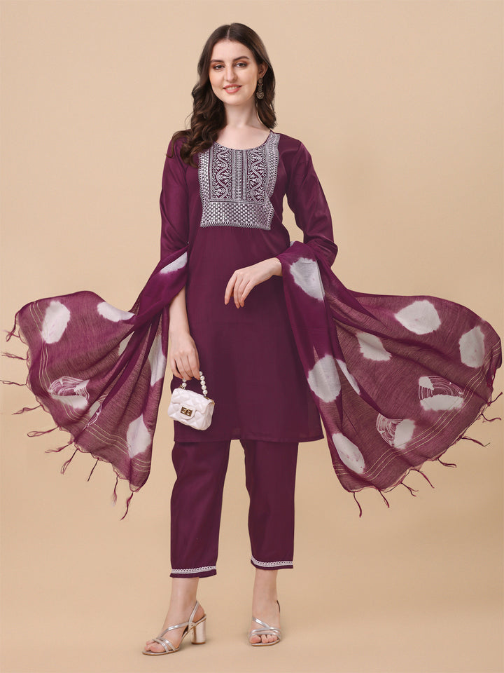 FULLY STITCHED ETHNIC SET WITH DUPATTA