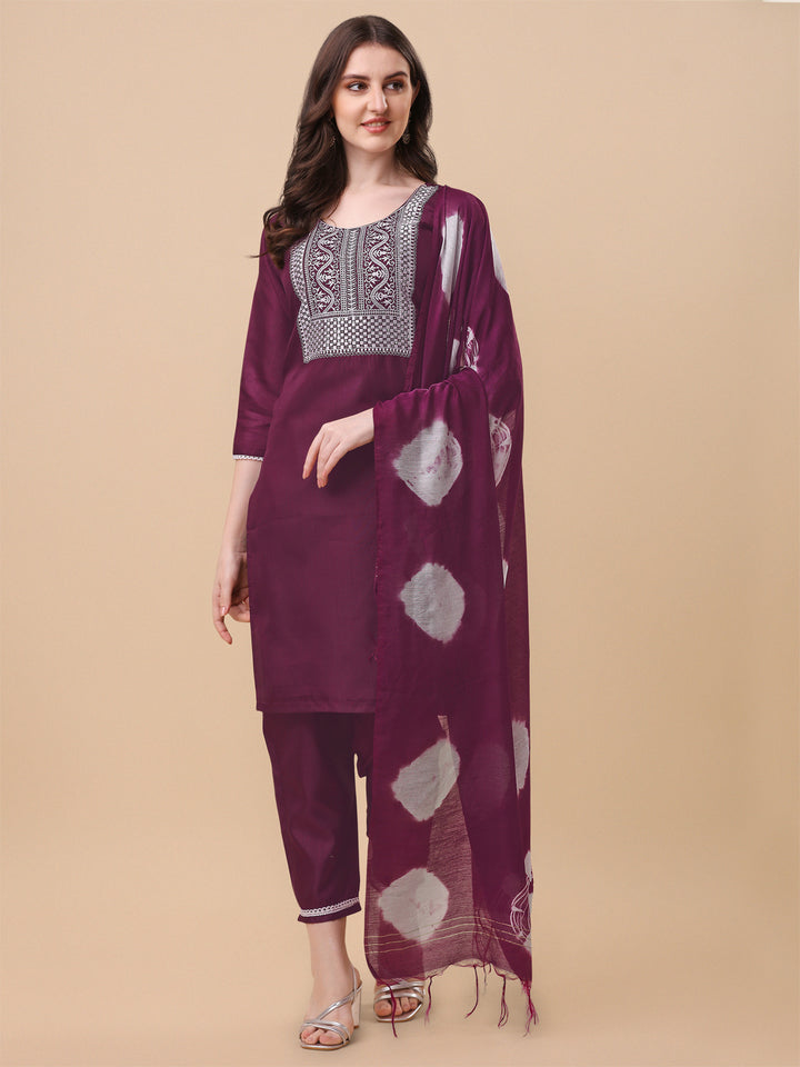 FULLY STITCHED ETHNIC SET WITH DUPATTA