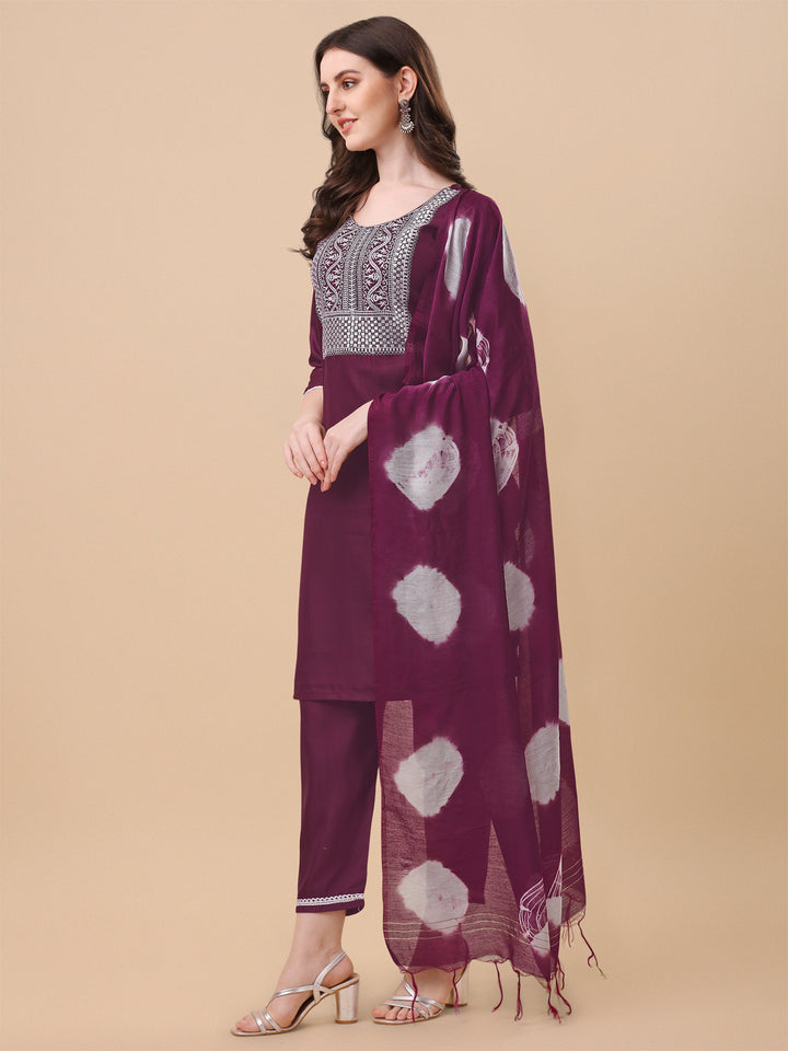 FULLY STITCHED ETHNIC SET WITH DUPATTA