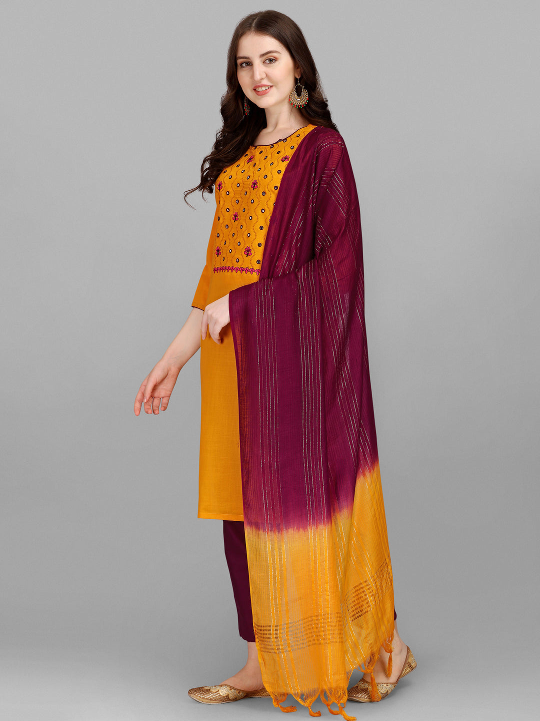 FULLY STITCHED ETHNIC SET WITH DUPATTA