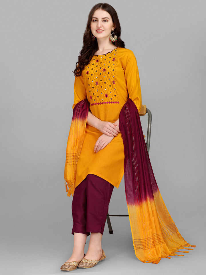 FULLY STITCHED ETHNIC SET WITH DUPATTA