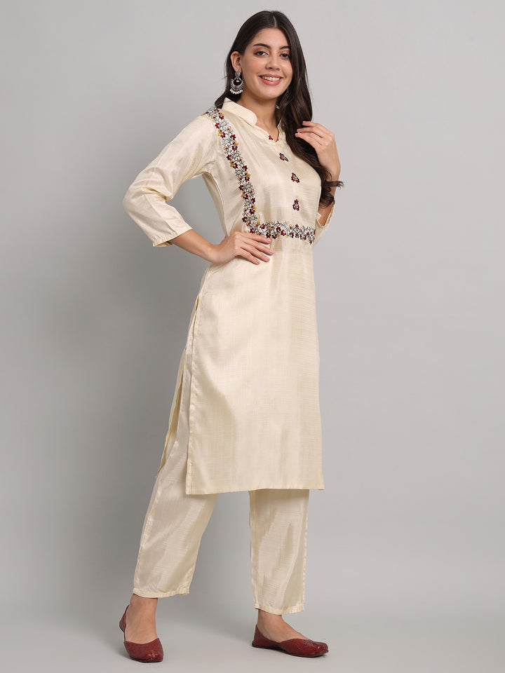 Silk Blend Kurta Pant with Dupatta Set