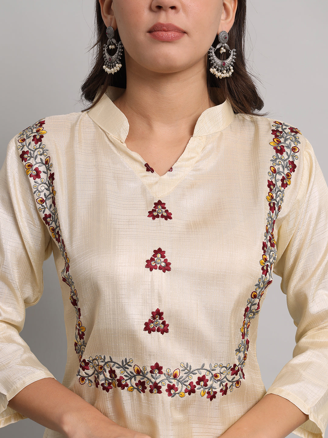 Silk Blend Kurta Pant with Dupatta Set