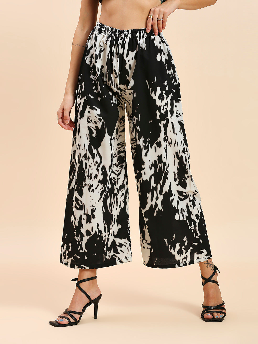 ELEGANT ABSTRACT PRINTED SHIRT PANT SET