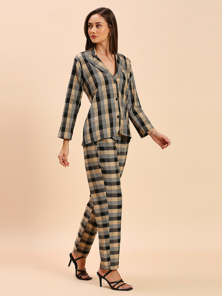 COTTON CHECKS PRINTED CO-ORDS SET