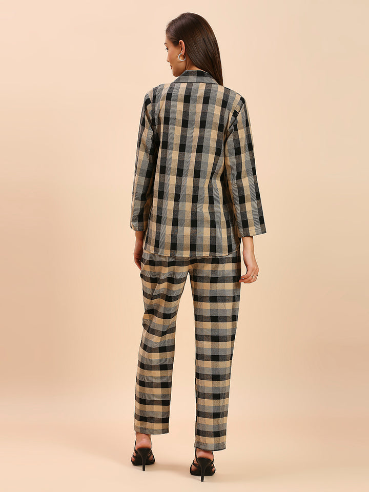 COTTON CHECKS PRINTED CO-ORDS SET