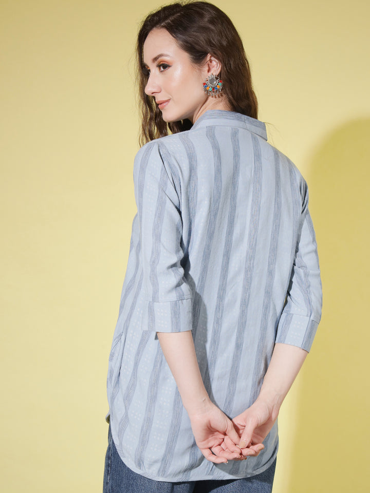 STRIPE SHIRT - BLUE