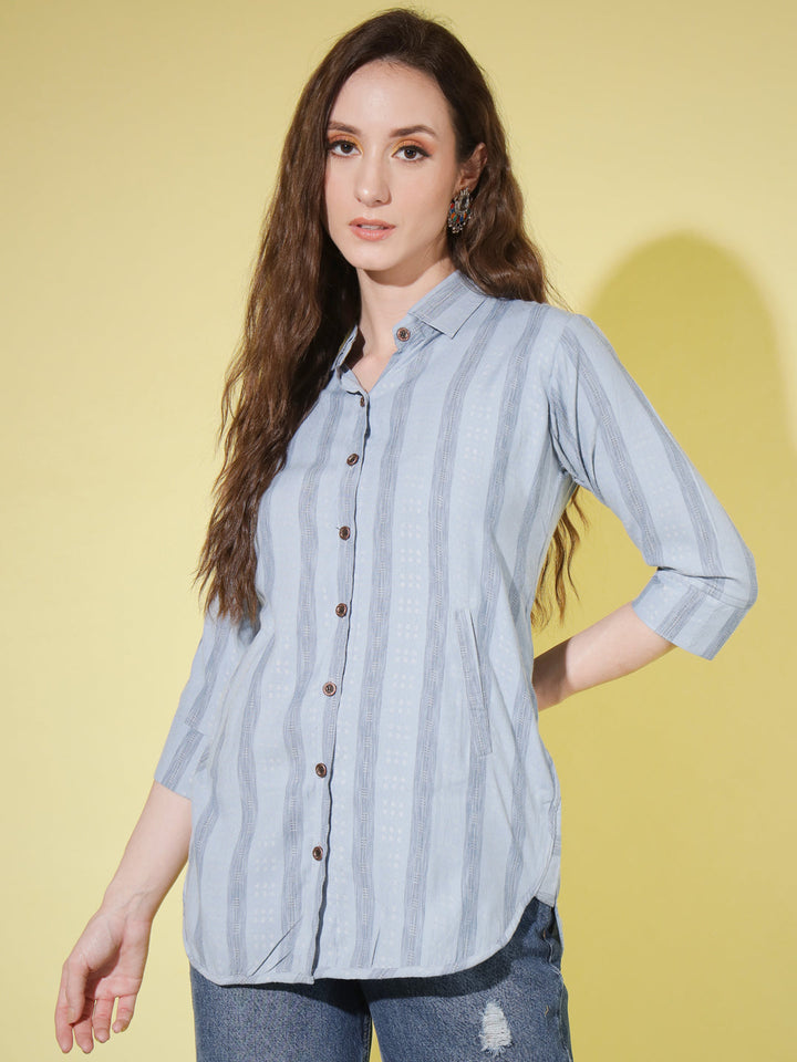 STRIPE SHIRT-PINK