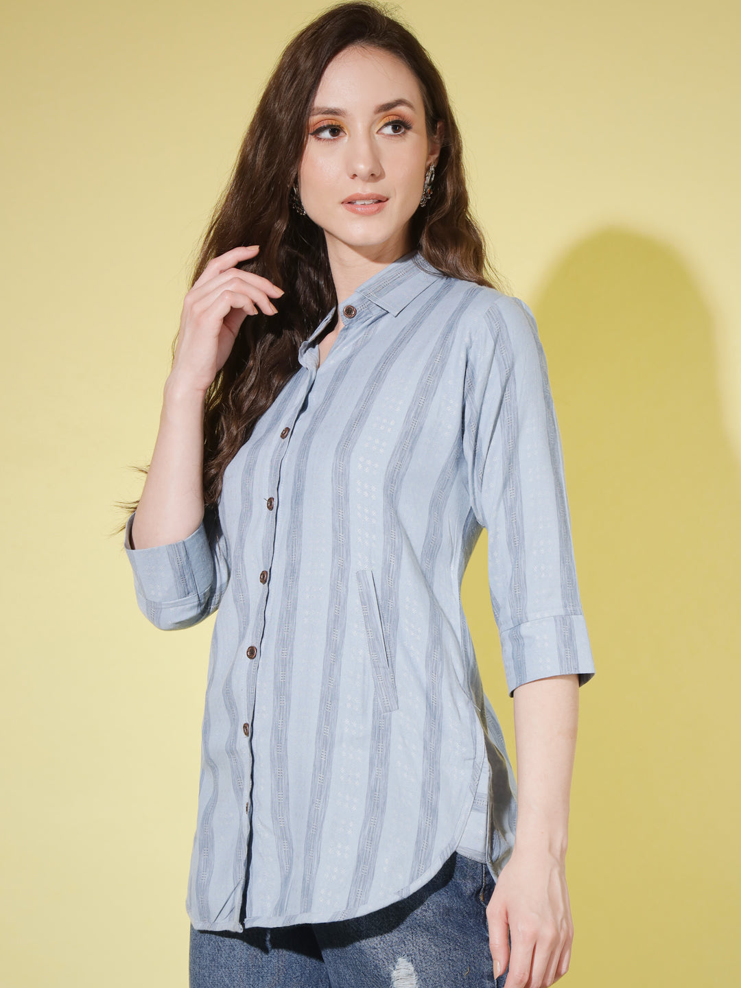 STRIPE SHIRT-YELLOW