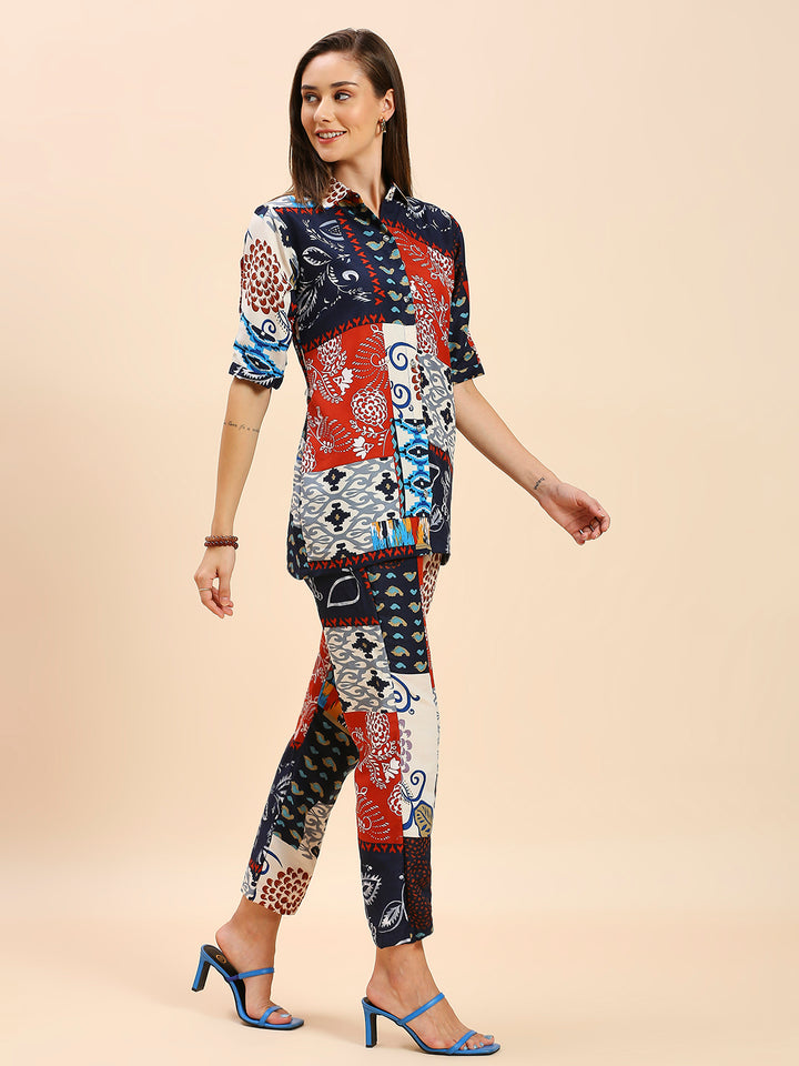 ABSTRACT PRINTED CO-ORDS SET