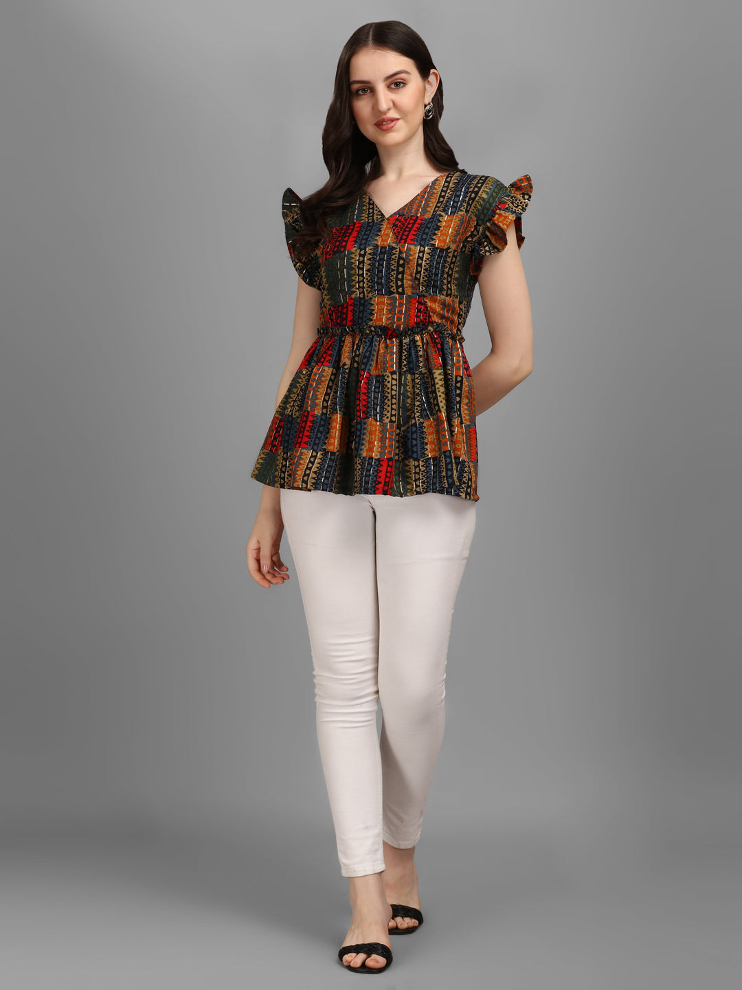 REYON FABRIC TOP-RED