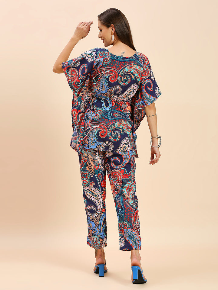 PAISLEY PRINTED KAFTAN PANT SET