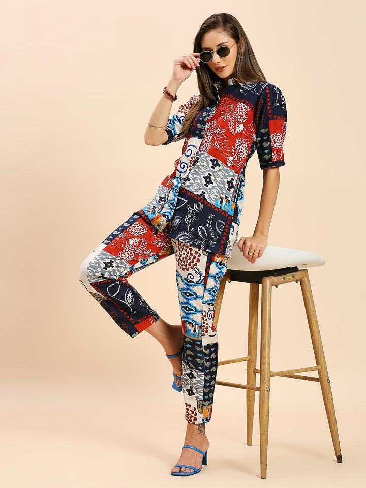 ABSTRACT PRINTED CO-ORDS SET