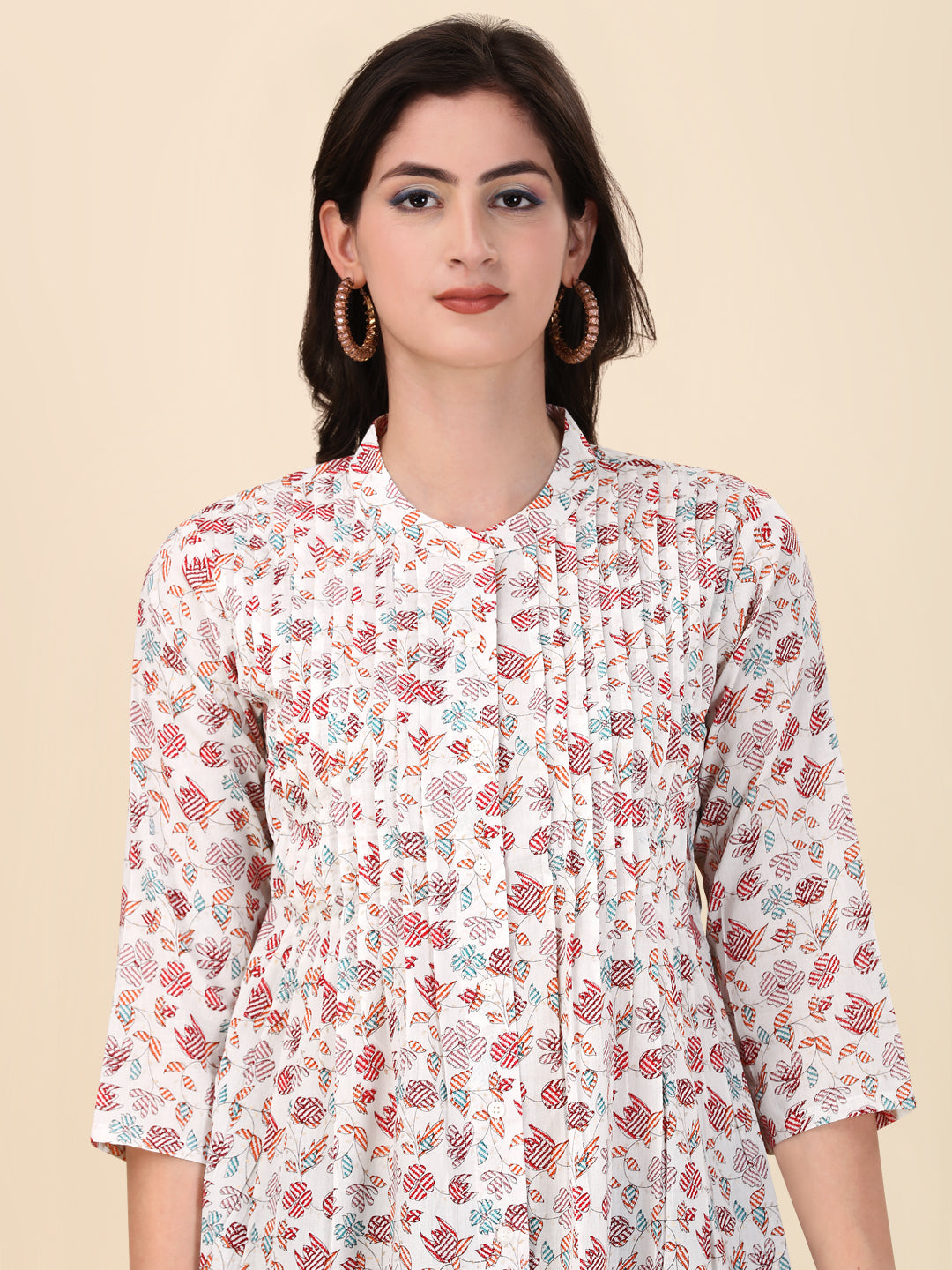 FLORAL PRINTED ELEGANT TOP-PINK