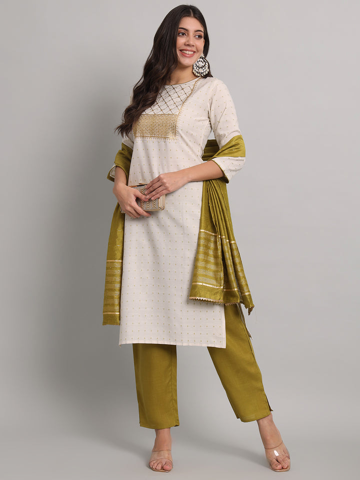 Elegant Embroidery Kurta Pant Set