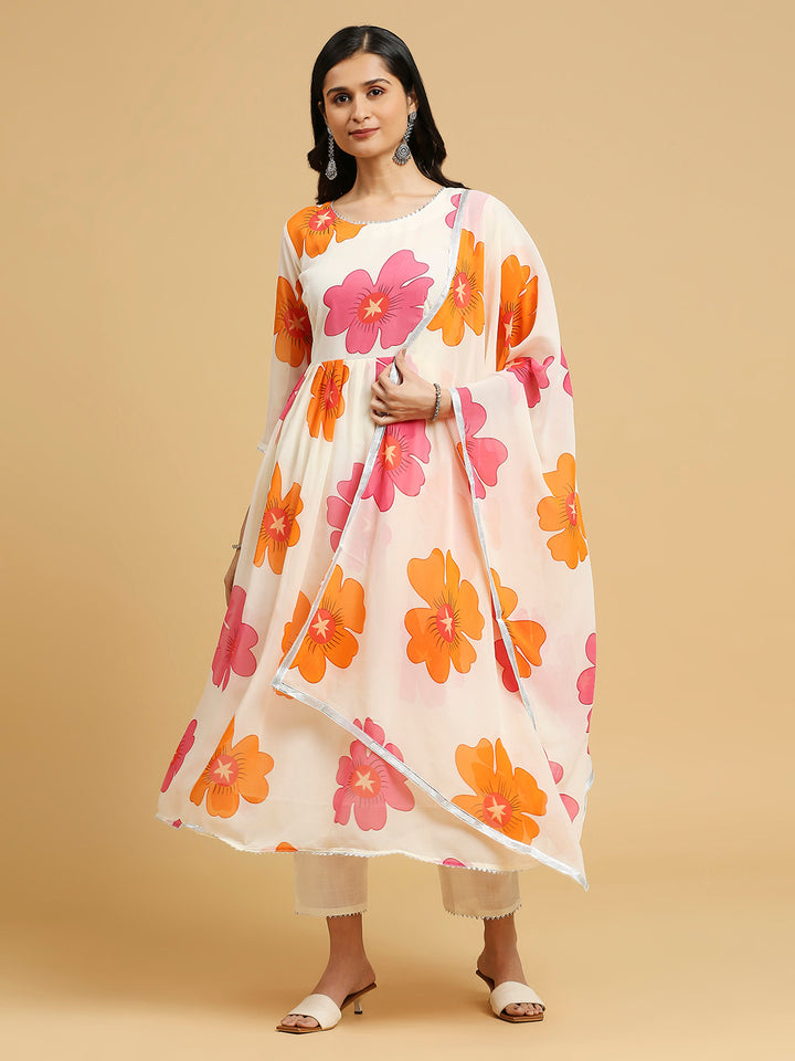 FLORAL PRINTED KURTA SET