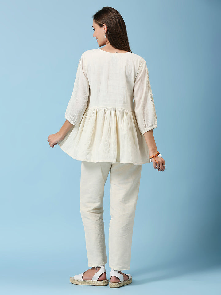 SLIT SLEEVE TUNIC & PANT CO-ORDS SET