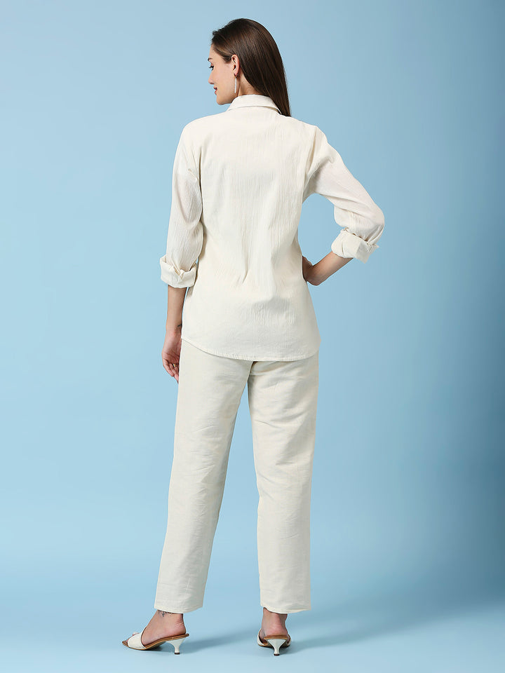 Embroidered Shirt With Pant Co-ords Set