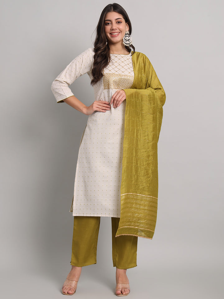 Elegant Embroidery Kurta Pant Set