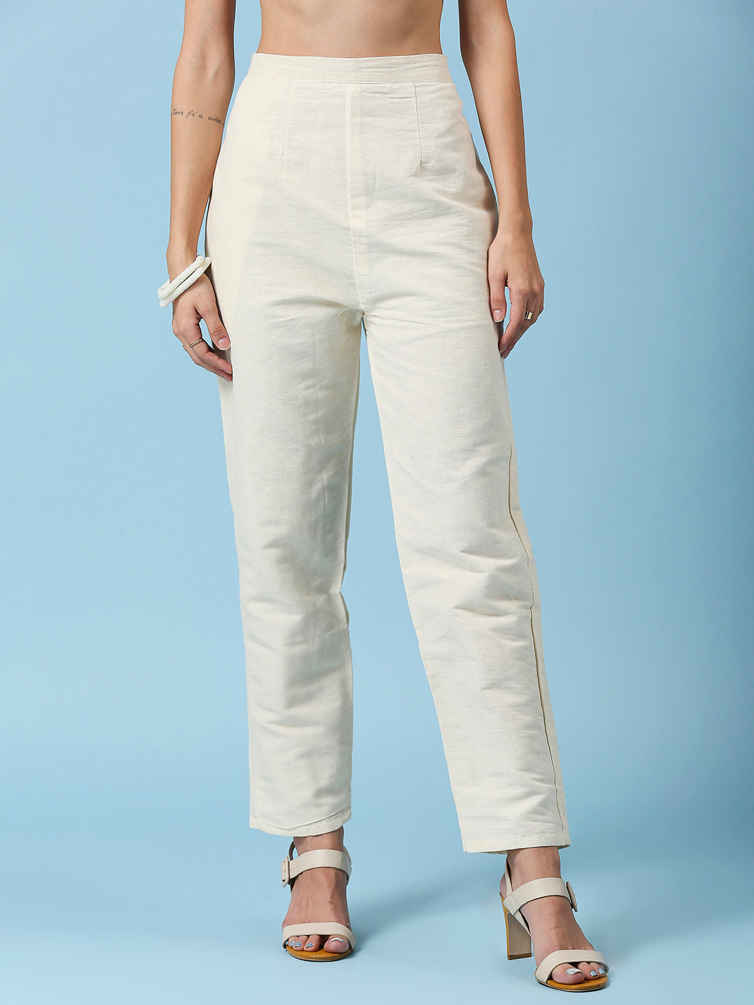 Embroidered Pocket Detailing Pure Cotton Straight Top With Pant