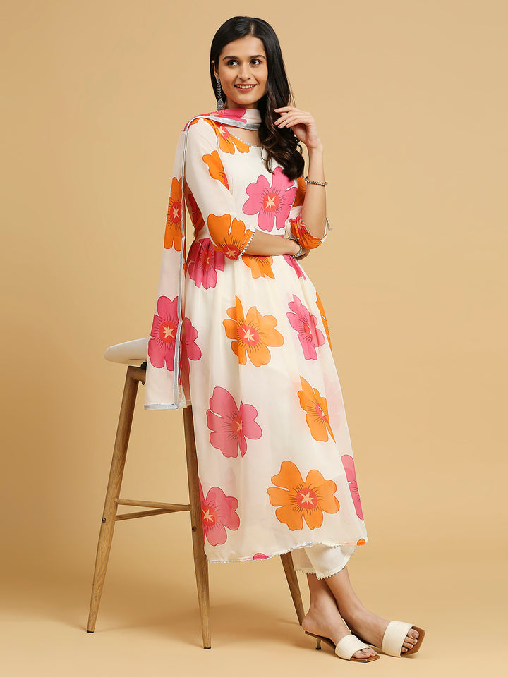 FLORAL PRINTED KURTA SET