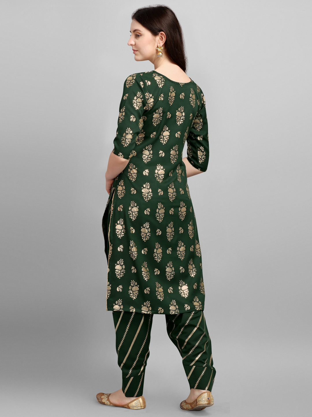 FOIL PRINTED KURTI SALAWAR SET-RAMA