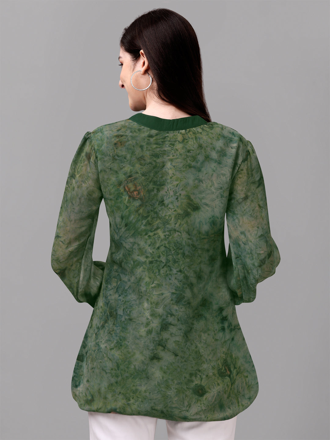 MARBLE PRINTED TOP-GREEN