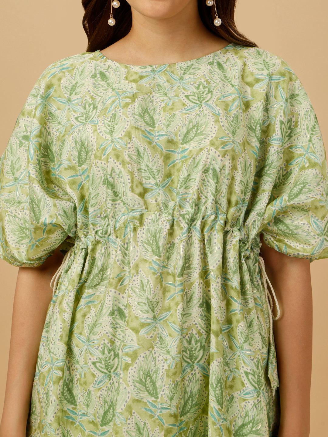 FLORAL KAFTAN - YELLOW