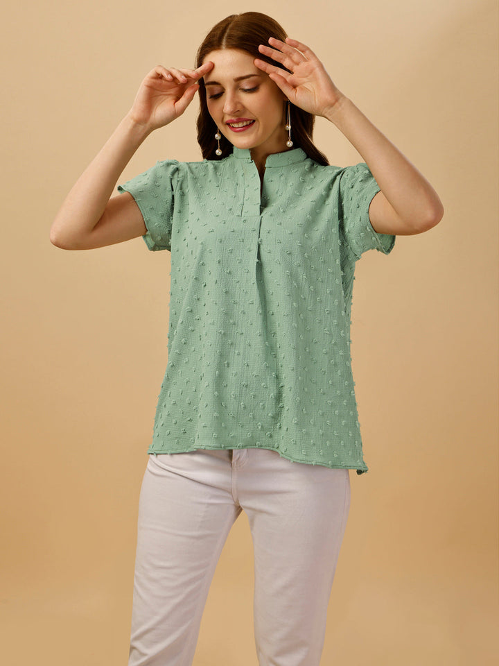 SHORT SLEEVE PASTEL TOP - GREY