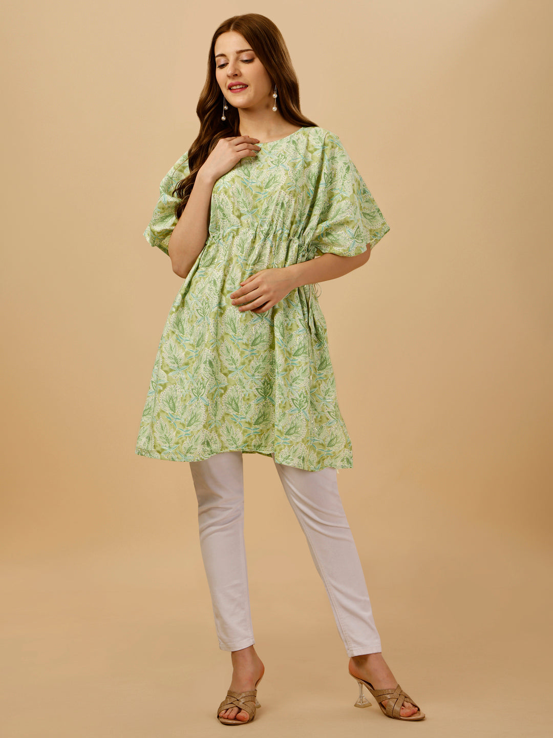 FLORAL KAFTAN - YELLOW