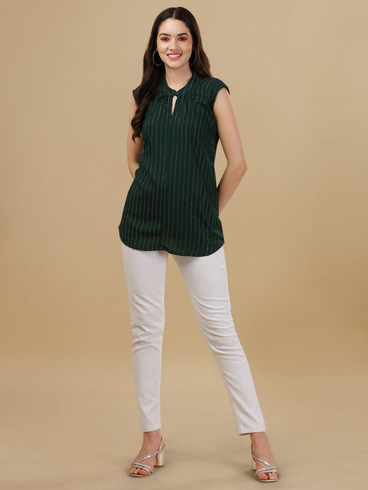 SLEEVELESS SOLID TOP-WHITE