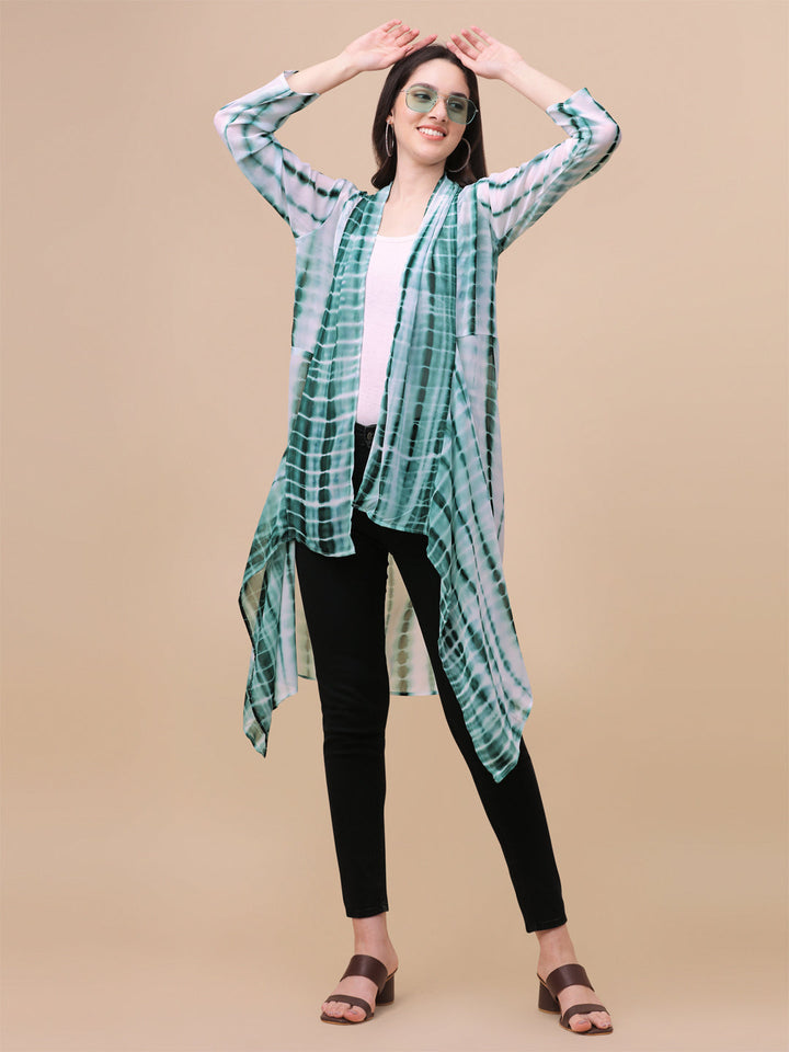 ELEGANT SHRUG WITH SHIBORI PRINT - MAROON