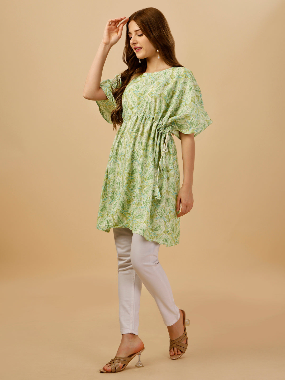 FLORAL KAFTAN - SKY BLUE