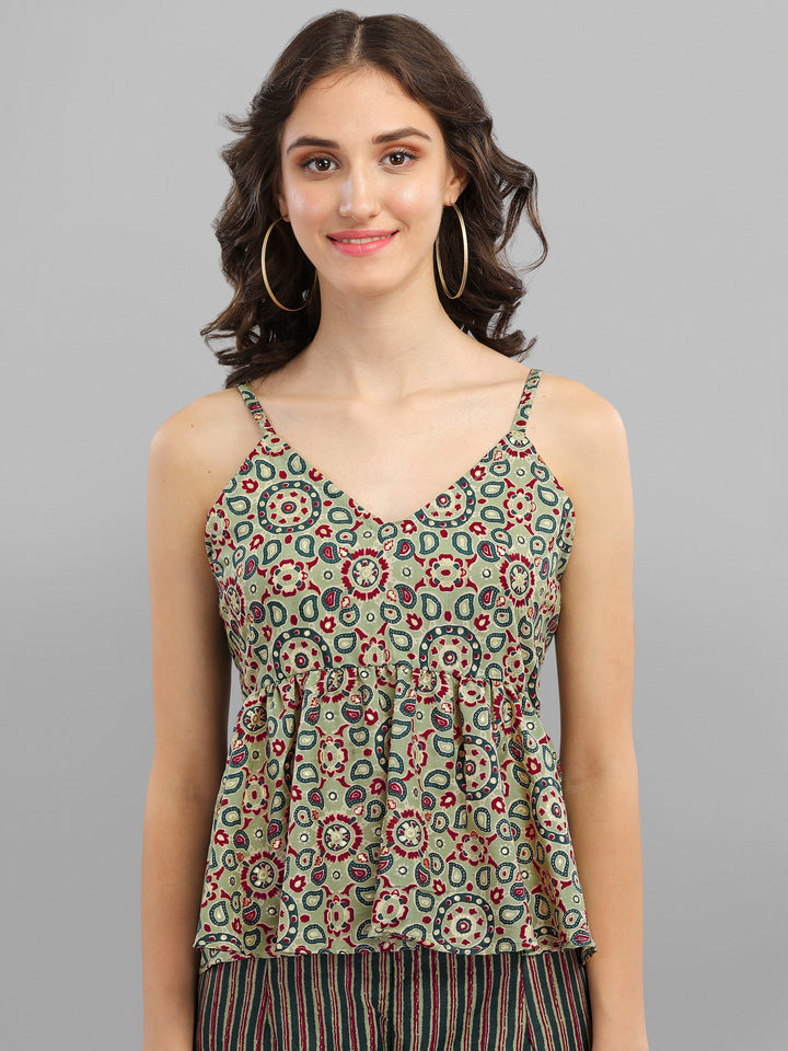 SLEEVELESS CO-ORDS SET - GREEN