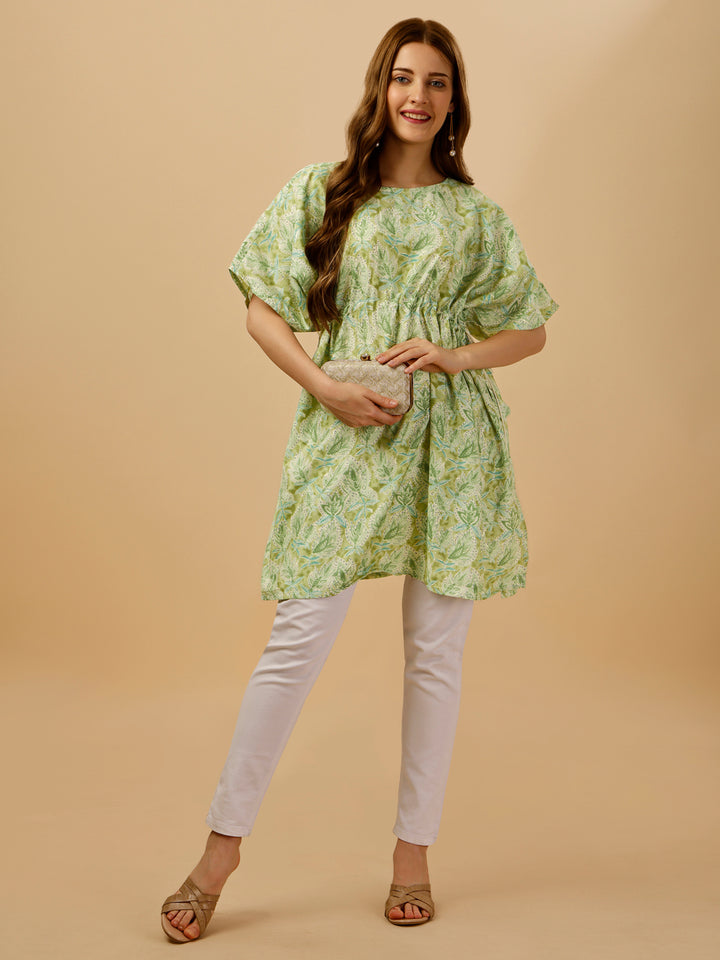 FLORAL KAFTAN - GREEN