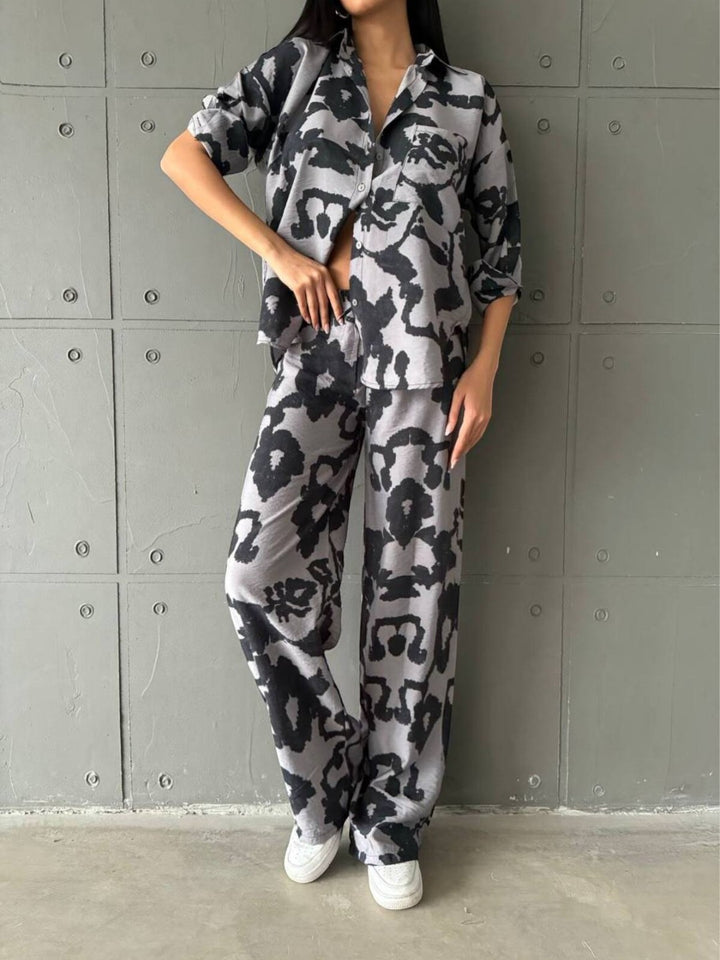 VERSATILE PRINTED SHIRT PANT SET