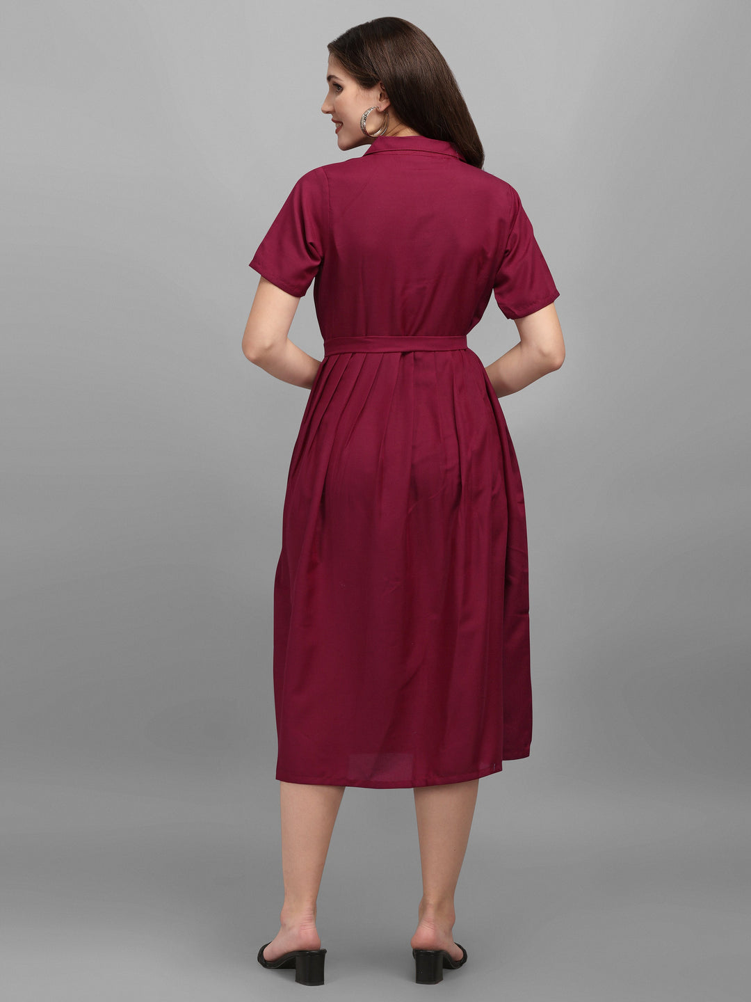 SOLID COLOURED SHIRT DRESS-RAMA