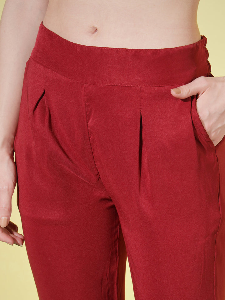 WOMEN SOLID PANT VINTAGE - PISTA