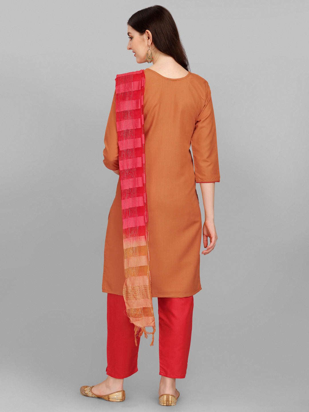 Embroidery Kurti Pant Dupatta Set