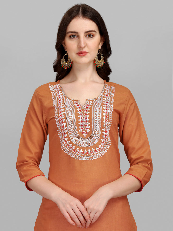 Embroidery Kurti Pant Dupatta Set