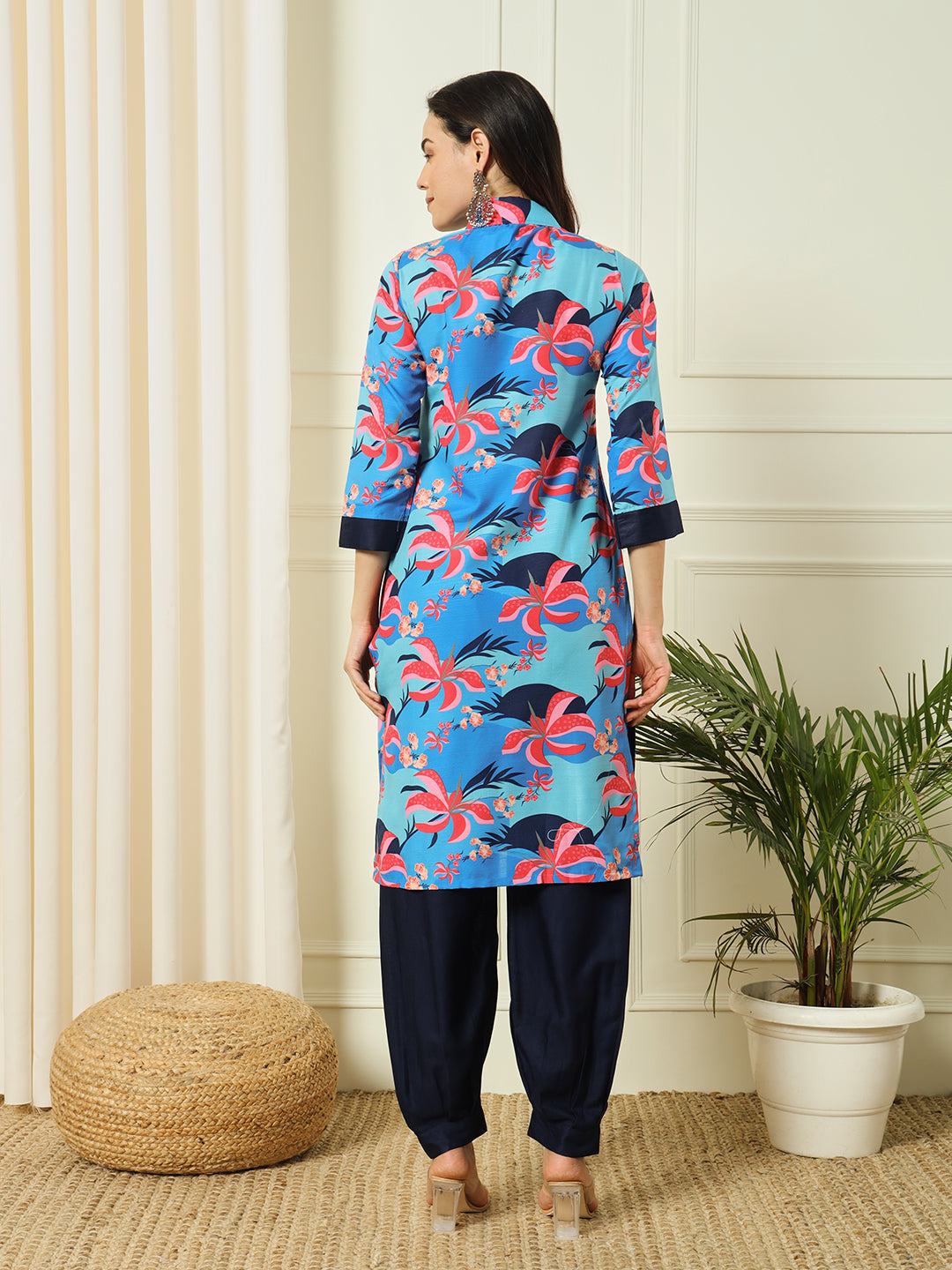 PRINTED COLLAR NECK CO-ORDS SET