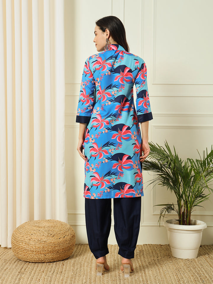 PRINTED COLLAR NECK CO-ORDS SET