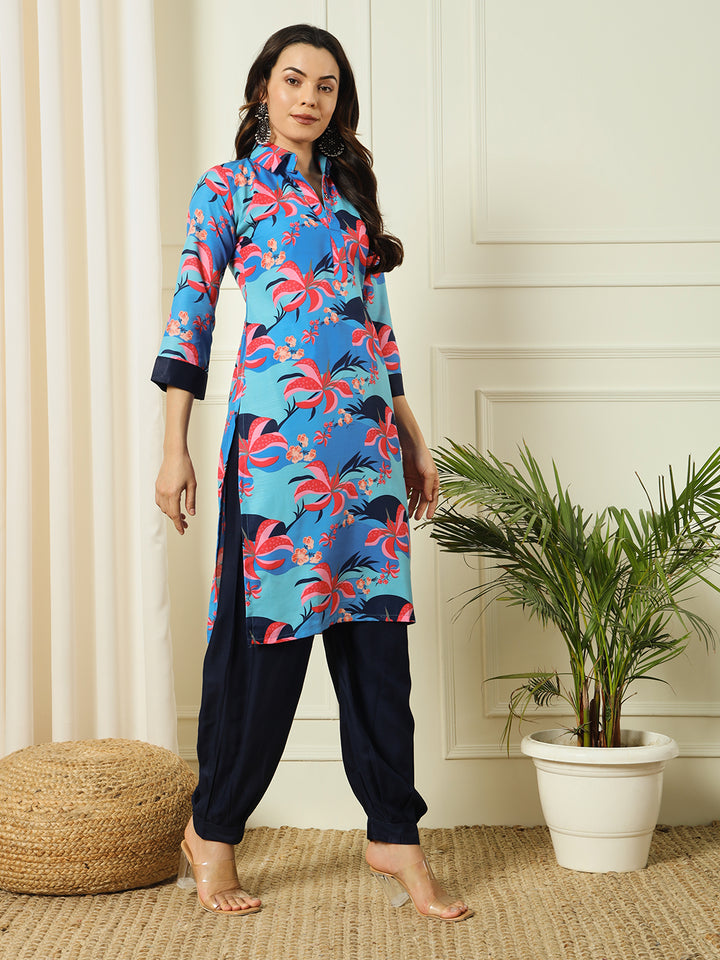 PRINTED COLLAR NECK CO-ORDS SET