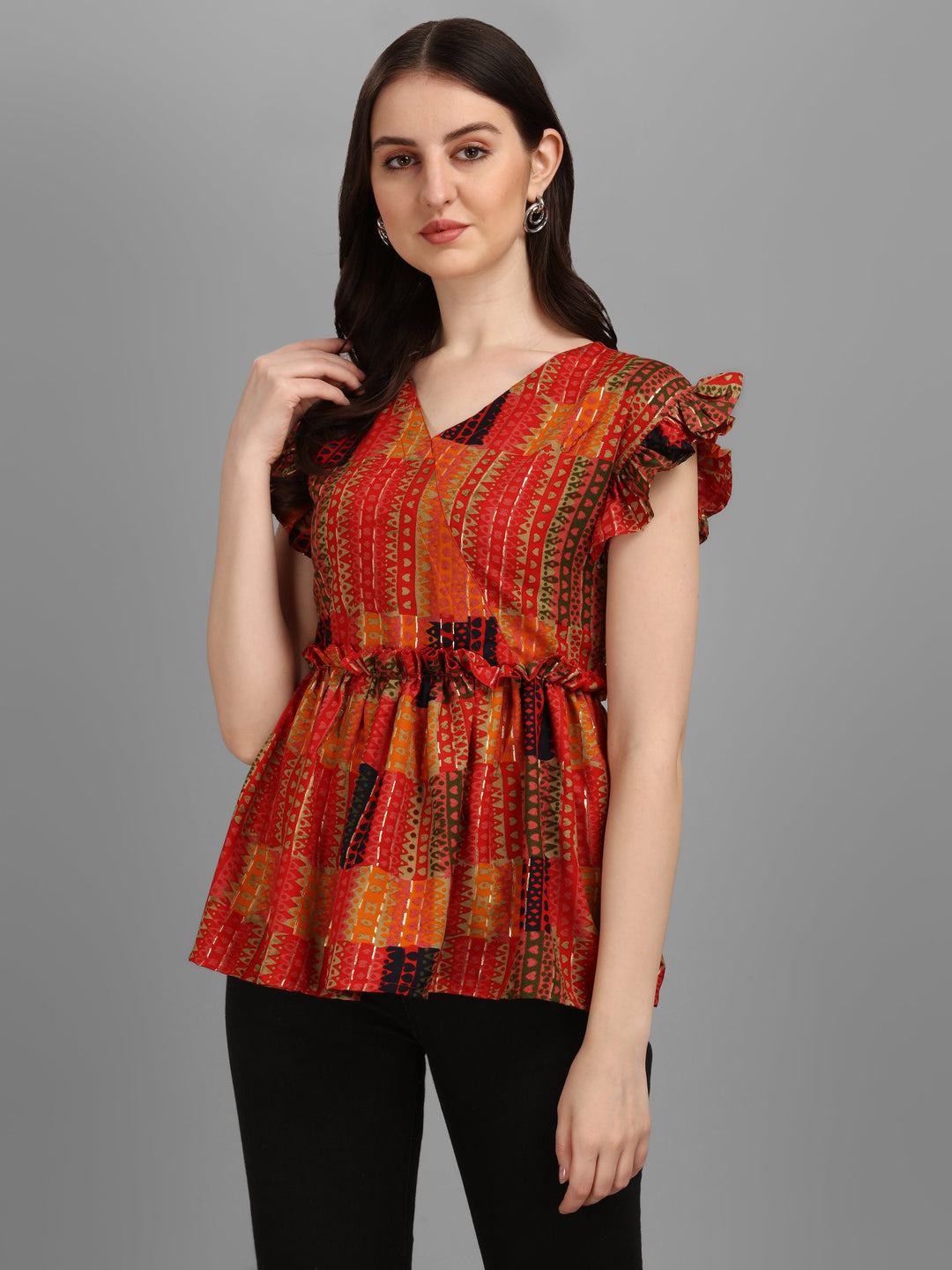 REYON FABRIC TOP-RED