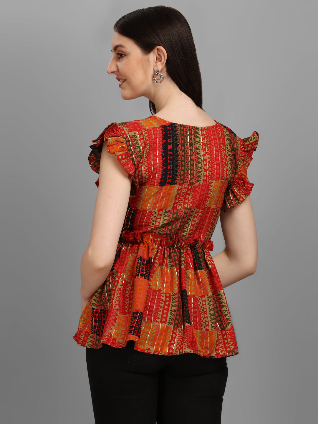 REYON FABRIC TOP-RED