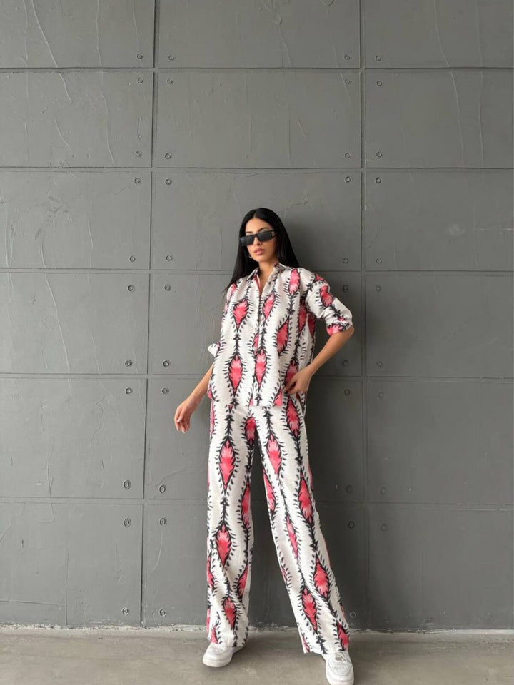 HOUNDSTOOTH PRINTED CO-ORDS SET