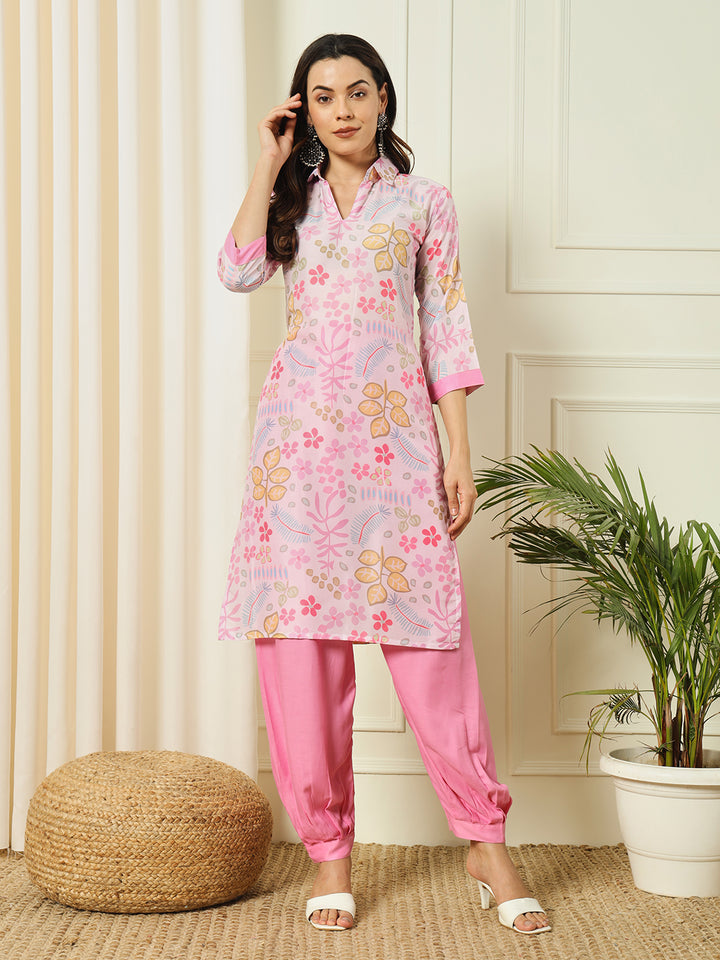 PRINTED KURTI HERAM PANT SET