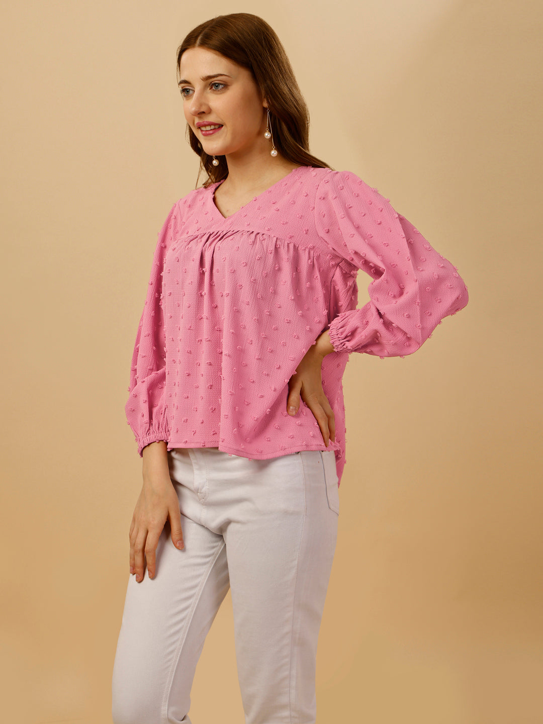 PASTEL EMBELLISHED TOP-PINK