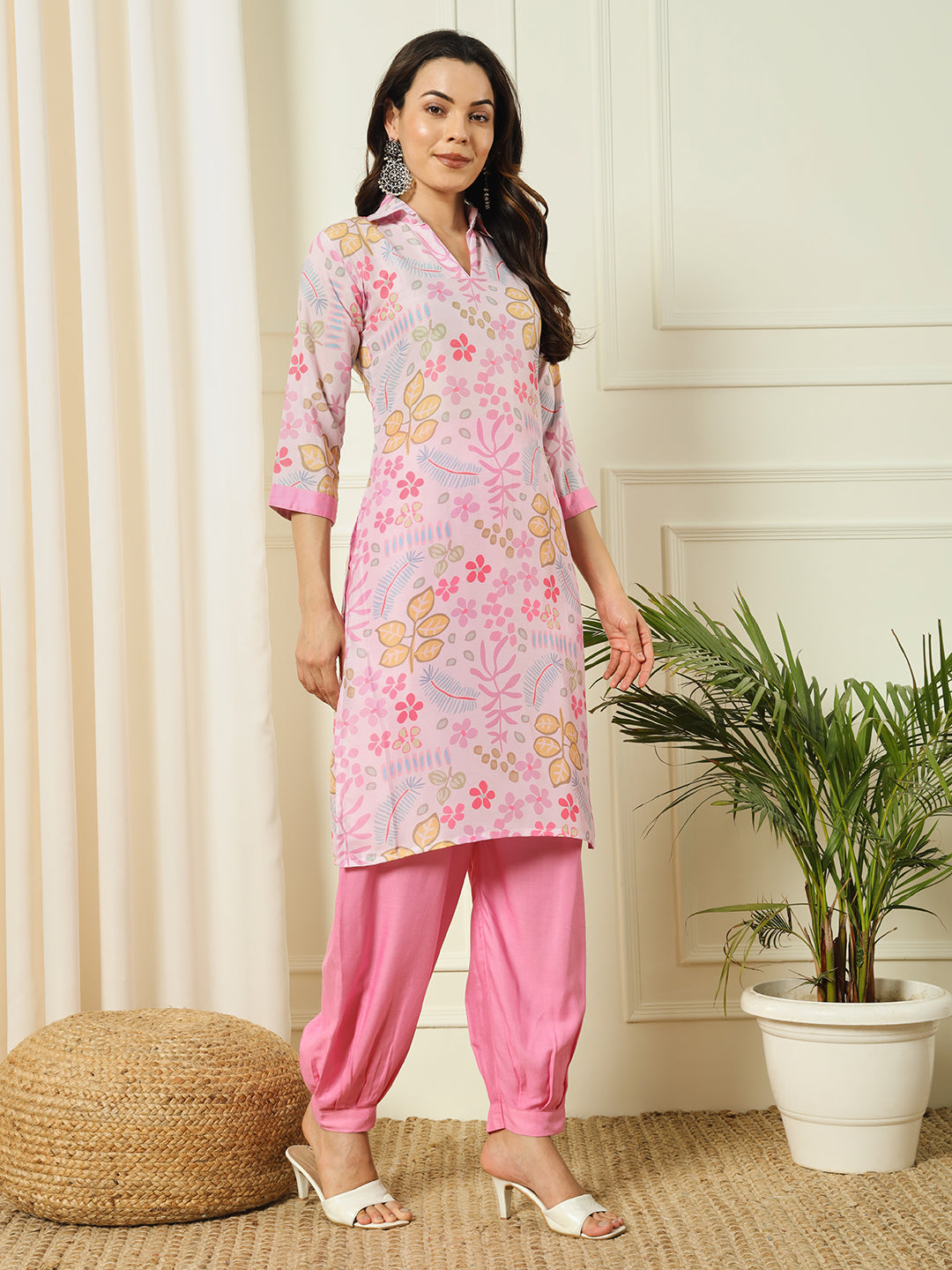 PRINTED KURTI HERAM PANT SET