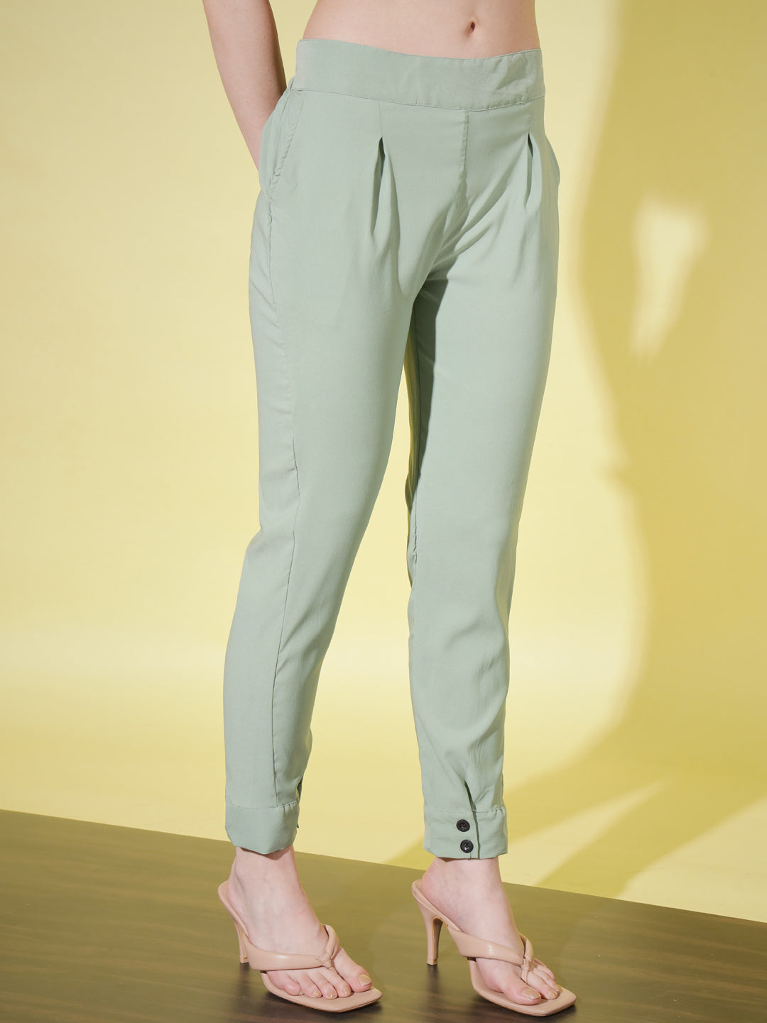 WOMEN SOLID PANT VINTAGE - PISTA